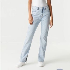 Refuge Charlotte Russe high rise split hem jeans 5 26 NEW